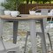 Merrick Lane Dryden Indoor/Outdoor Dining Table, 30" Round All Weather Poly Resin Top with Steel Base